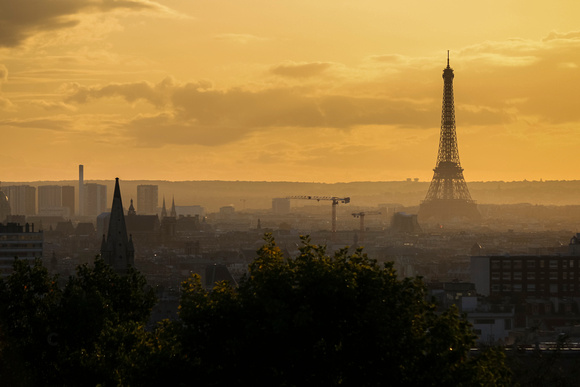 Coucher de soleil sur la Tour Eiffel