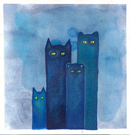 chats bleus