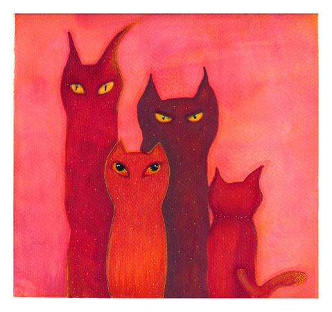 chats rouges